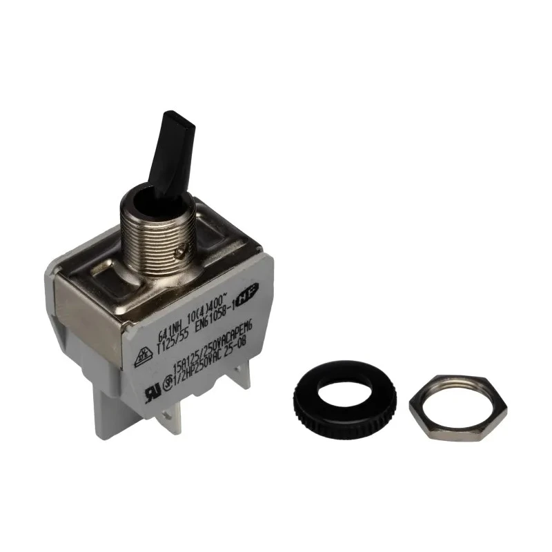 APEM Panel Mount Toggle Switch On-Off 2RT Tab Terminal 24 V dc 250 V ac 641NH/2