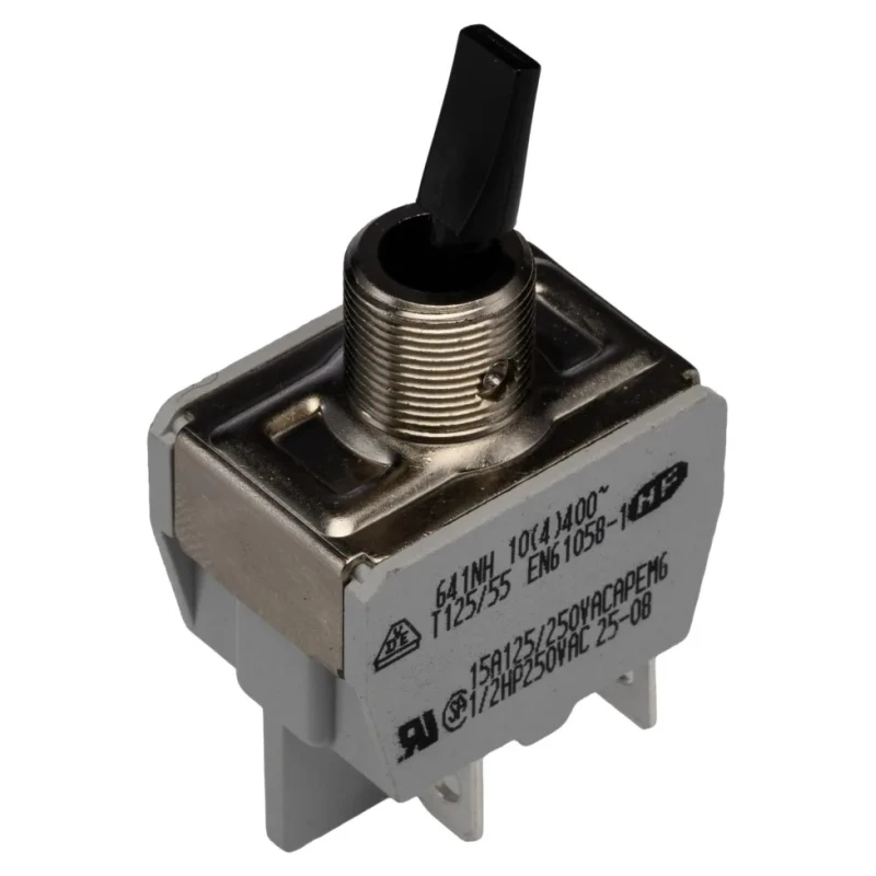 APEM Panel Mount Toggle Switch On-Off 2RT Tab Terminal 24 V dc 250 V ac 641NH/2