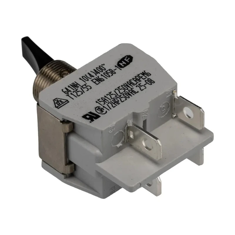 APEM Panel Mount Toggle Switch On-Off 2RT Tab Terminal 24 V dc 250 V ac 641NH/2