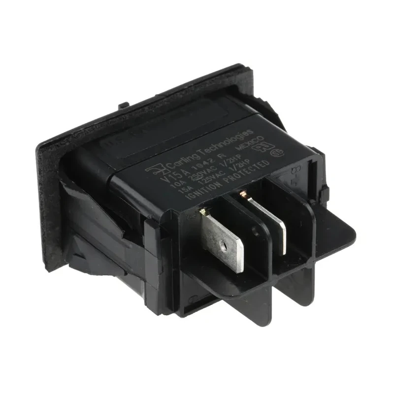 Carlingswitch SPST Latching 2P Rocker Switch Panel Panel Mount, IP68, 10A, 250V AC, 28V DC RCV-37106200