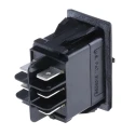 Carlingswitch Illuminated DPDT Rocker Switch Panel, On-Off-On Configuration, 10A, 28V DC, 250V AC, IP68 Rated RCV-37106235
