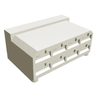 TE Connectivity Positive Lock Mark I 8 Way Nylon Crimp Terminal Housing 6.35 mm Tab Size 163007-0
