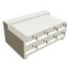 TE Connectivity Positive Lock Mark I 8 Way Nylon Crimp Terminal Housing 6.35 mm Tab Size 163007-0