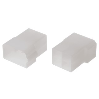TE Connectivity AMP FASTIN-FASTON 4 Way Polyamide 66 Crimp Terminal Housing, Natural 180901-0