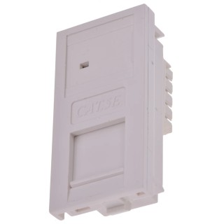 RS PRO RJ Socket Module Panel Cat5e LAN UTP Shield Straight 1 Way RJ45 369-4765