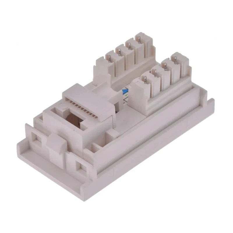 RS PRO RJ Socket Module Panel Cat5e LAN UTP Shield Straight 1 Way RJ45 369-4765