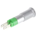 Signal Construct Green Recessed Panel Mount LED Indicator 24V 10mA Solder Tab Termination SMFP08214