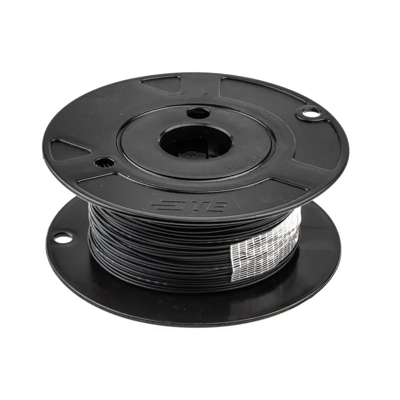 TE Connectivity ACW Series Black Automotive Wire, 19/0.19 mm Core, 100 m Length, Polyvinyl Fluoride Jacket ACW0219-0.50-0