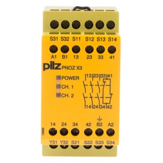 Pilz 24V ac/dc Safety Relay with 3 Safety Contacts and 1 Auxiliary Contact 774310
