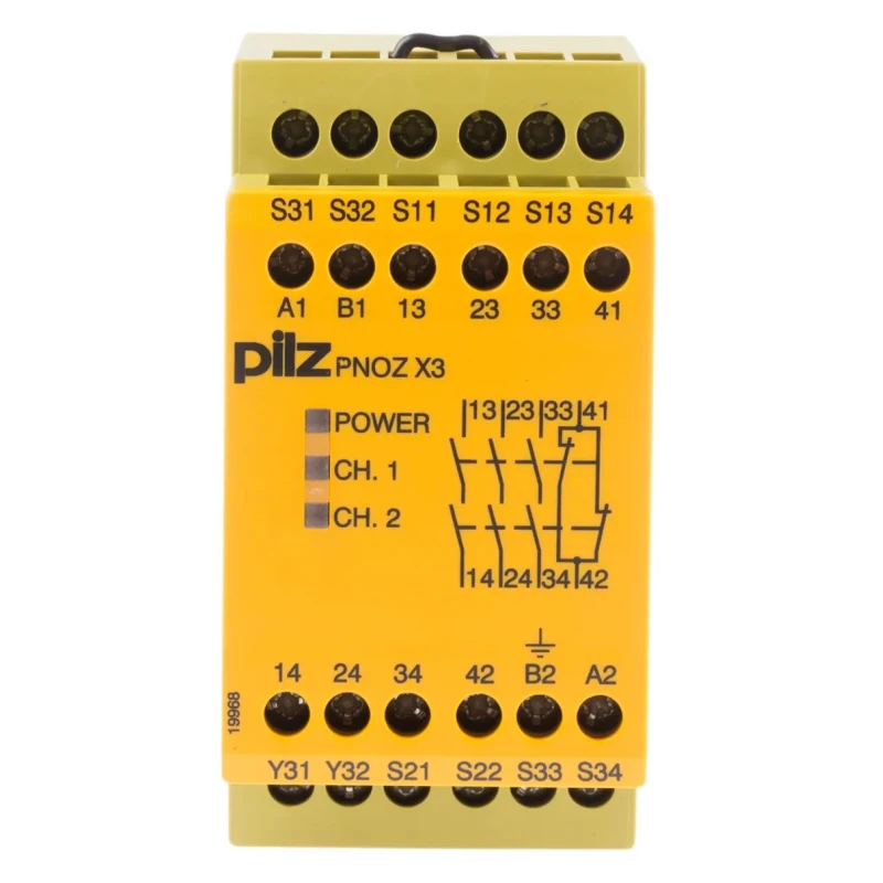 Pilz 24V ac/dc Safety Relay with 3 Safety Contacts and 1 Auxiliary Contact 774310