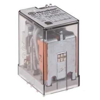 Finder 4PDT PCB Power Relay, 24V AC Coil, 7A Switching Current, Silver Alloy Contacts, Model 55.14.8.024.0000