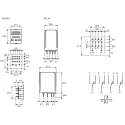 Finder Power Relay 230V AC Coil Voltage 7A Switching Current 4PDT PCB Mount 55 Series 55.14.8.230.0000