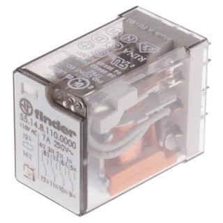 Finder PCB Power Relay 110V AC Coil 7A Switching Current 4PDT 55.14.8.110.0000