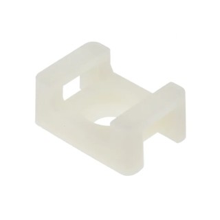 RS PRO White Screw Cable Tie Mount 9 mm x 16 mm x 23 mm 666-739