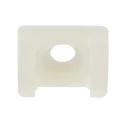 RS PRO White Screw Cable Tie Mount 9 mm x 16 mm x 23 mm 666-739