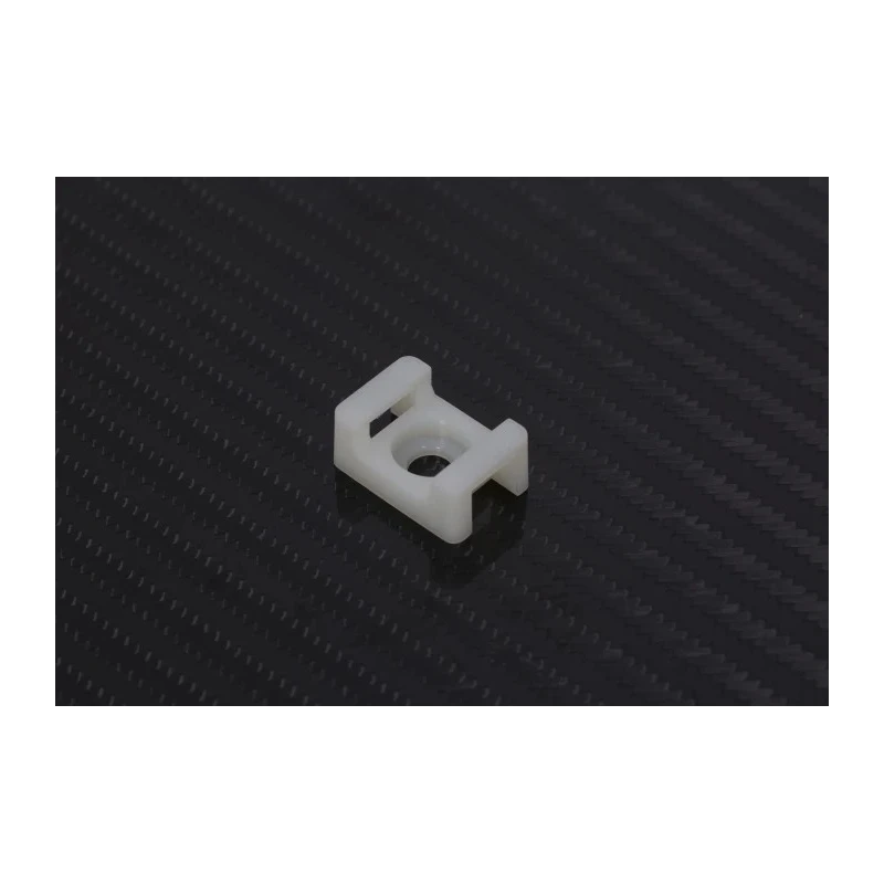 RS PRO White Screw Cable Tie Mount 9 mm x 16 mm x 23 mm 666-739
