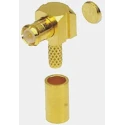 Radiall MCX Series Coaxial Connector Cable Male 50 Ω Right Angle Body Crimp R113181000W