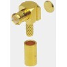 Radiall MCX Series Coaxial Connector Cable Male 50 Ω Right Angle Body Crimp R113181000W