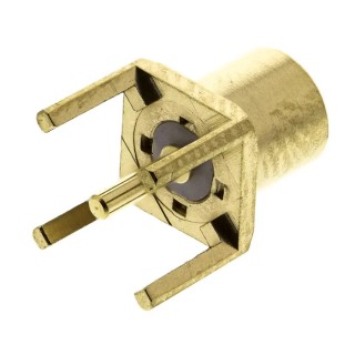 Radiall MCX Series Coaxial Connector Through Hole Female MCX, 50 Ω, Straight Body Solder R113426000W