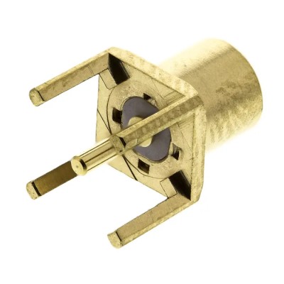 Radiall MCX Series Coaxial Connector Through Hole Female MCX, 50 Ω, Straight Body Solder R113426000W