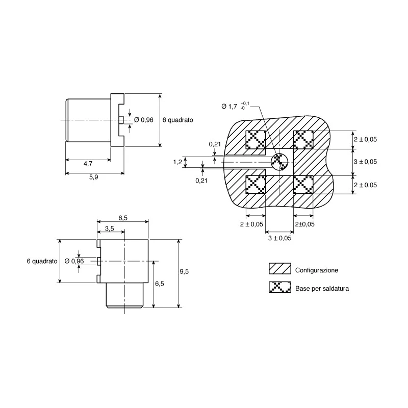 Radiall MCX Series Coaxial Connector Through Hole Female MCX, 50 Ω, Straight Body Solder R113426000W