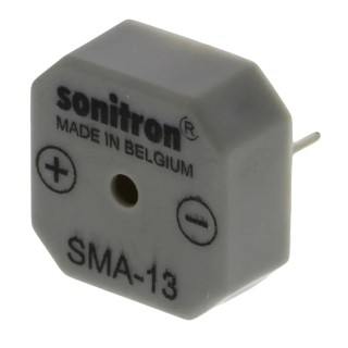 Sonitron Through Hole Continuous Internal 6 mm Buzzer 75 dB 1.5 V dc Min 24 V dc Max SMA-13-P7.5