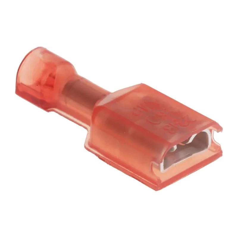 TE Connectivity Ultra-Fast Plus .250 Red Insulated Female Spade Connector Crimp 6.35 x 0.81 mm Tab Size 22 AWG to 2-520407-2