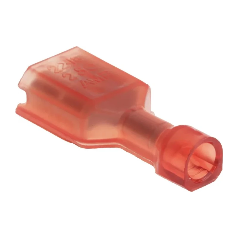 TE Connectivity Ultra-Fast Plus .250 Red Insulated Female Spade Connector Crimp 6.35 x 0.81 mm Tab Size 22 AWG to 2-520407-2
