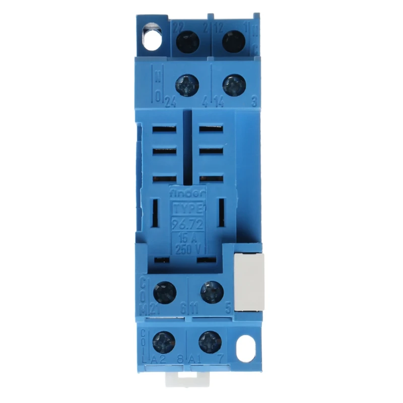 Finder 96 8 Way 250V AC DIN Rail Relay Socket for Use with 56.32 Series 96.72SMA