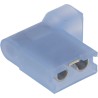 RS PRO Ultra-Fast .250 Blue Insulated Female Spade Connector Crimp 6.35 x 0.81 mm Tab Size 16 AWG to 14 AWG 3-520133-2