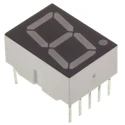 Broadcom 1 Digit 7 Segment Red LED Display Anode Through Hole 20.3mm Height HDSP-3901