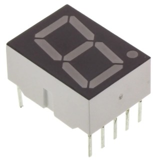 Broadcom 1 Digit 7 Segment Red LED Display Anode Through Hole 20.3mm Height HDSP-3901