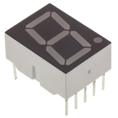 Broadcom 1 Digit 7 Segment Red LED Display Anode Through Hole 20.3mm Height HDSP-3901
