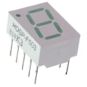 Broadcom 1 Digit 7-Segment Green LED Display Cathode Right Side Decimal 10.2mm Character Height HDSP-F503