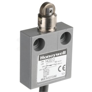 Honeywell Technologies 14CE Series Roller Plunger Limit Switch, 1 NO/1 NC, IP65/IP66/IP67/IP68, Die Cast Zinc Housing 14CE2-3