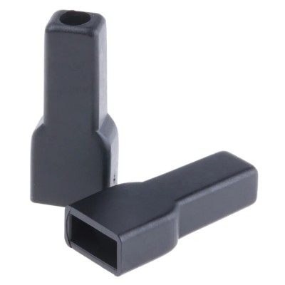 TE Connectivity Faston 1 Way Polyethylene Black Crimp Terminal Housing 2-180930-5