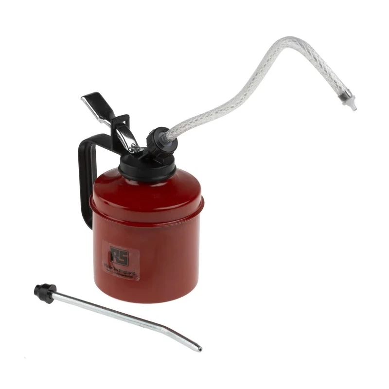 RS PRO Metal Oil Dispenser 0.5L, Metal Body, Manual Pump Lubrication 672-138
