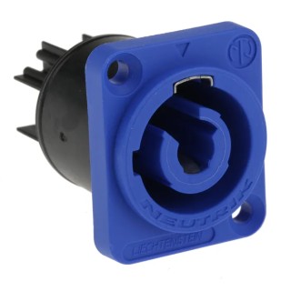 Neutrik 20A 250V Panel Mount Male Mains Plug Nylon Body Crimp Termination NAC3MPXXA