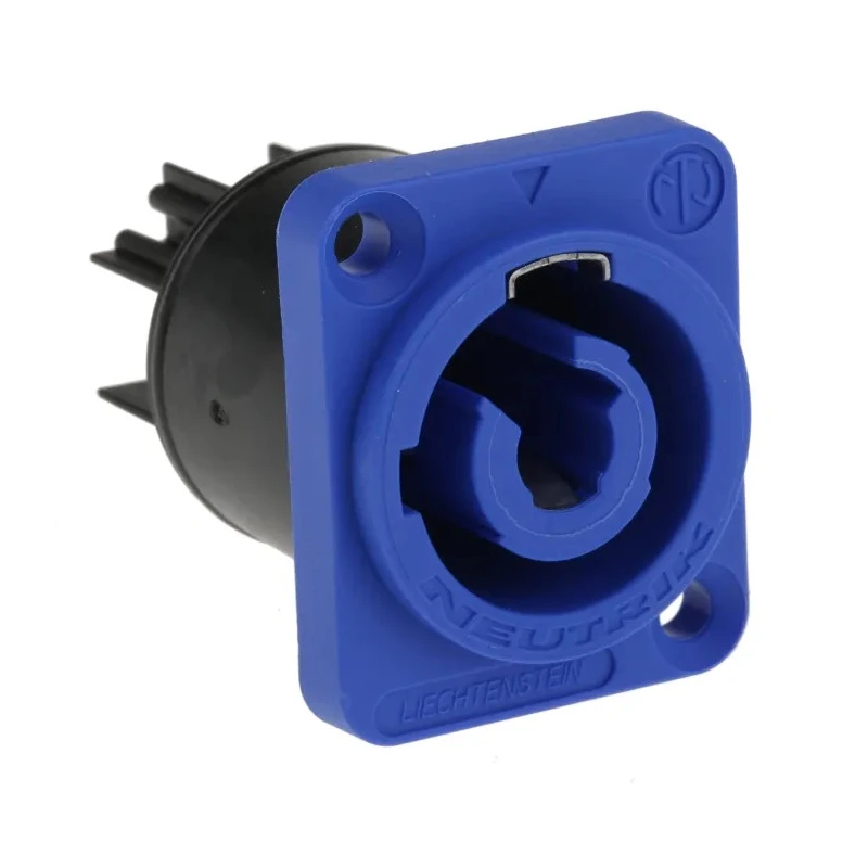 Neutrik 20A 250V Panel Mount Male Mains Plug Nylon Body Crimp Termination NAC3MPXXA