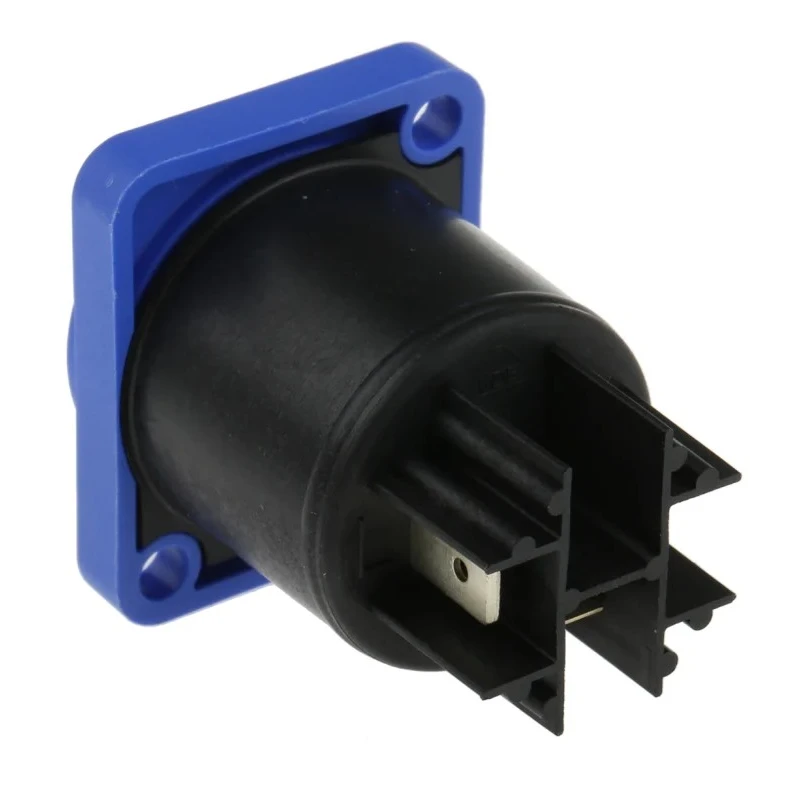 Neutrik 20A 250V Panel Mount Male Mains Plug Nylon Body Crimp Termination NAC3MPXXA