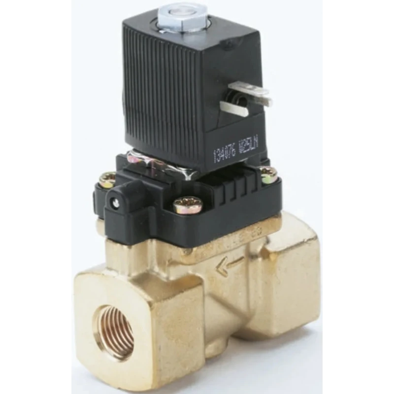 Burkert 2 Port Normally Closed Brass Body Solenoid Valve 230V ac 10 bar 20mm Orifice 140894