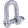 RS PRO Stainless Steel D-Shackle, Screw Pin, 2.5t Safe Working Load, Galvanised Finish 674-055