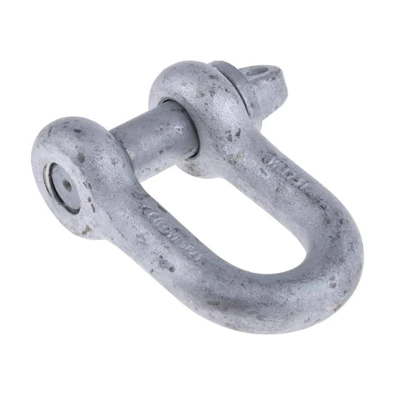RS PRO Stainless Steel D-Shackle, Screw Pin, 2.5t Safe Working Load, Galvanised Finish 674-055