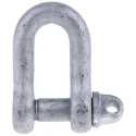 RS PRO Stainless Steel D-Shackle, Screw Pin, 2.5t Safe Working Load, Galvanised Finish 674-055