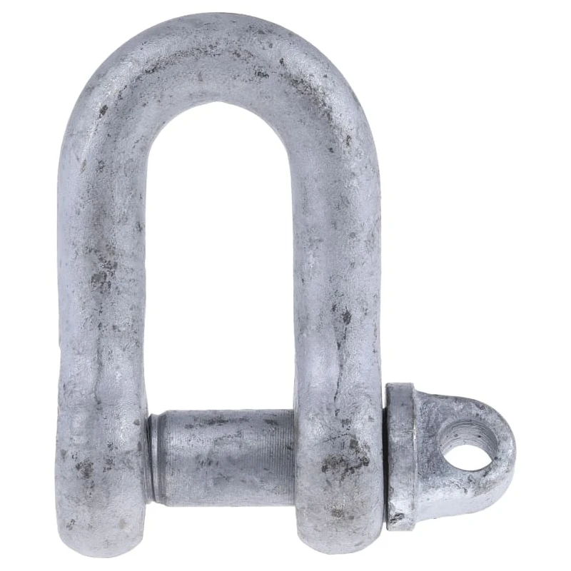 RS PRO Stainless Steel D-Shackle, Screw Pin, 2.5t Safe Working Load, Galvanised Finish 674-055