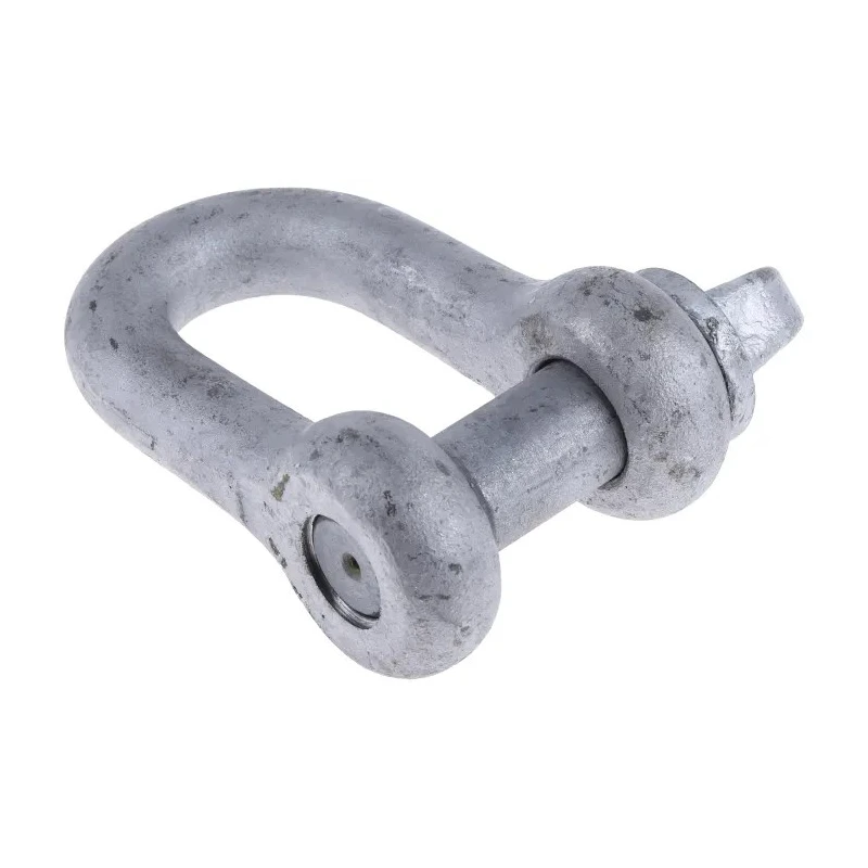 RS PRO Stainless Steel D-Shackle, Screw Pin, 2.5t Safe Working Load, Galvanised Finish 674-055