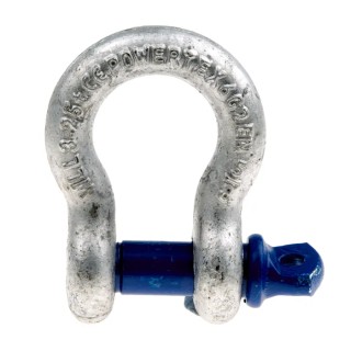 RS PRO Bow Shackle Zinc Plated Steel Screw Pin Safe Working Load 3.25t Model 674-106