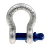 RS PRO Bow Shackle Zinc Plated Steel Screw Pin Safe Working Load 3.25t Model 674-106