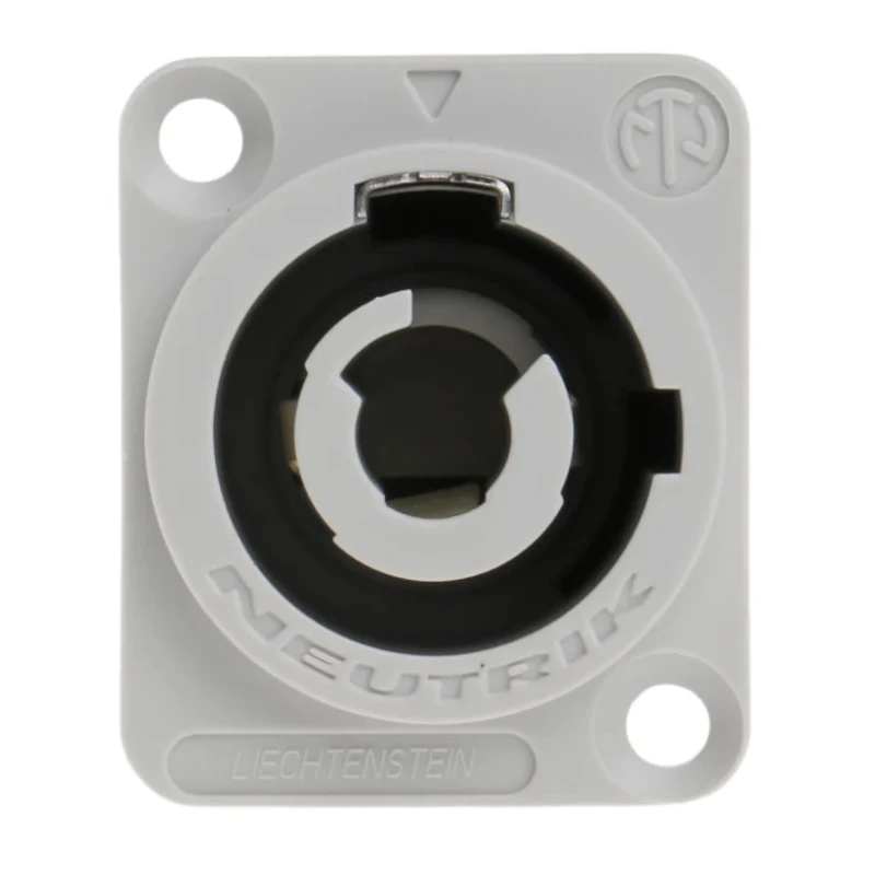Neutrik 20A 250V Panel Mount Nylon Body Mains Plug Crimp Termination NAC3MPXXB