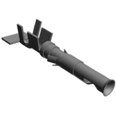 TE Connectivity CI 2 Series Female Crimp Terminal, Tin-Plated Brass Contact, 17 AWG Min, 20 AWG Max, Length 20.3mm 827396-2